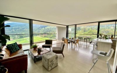 Secluded Envigado Apartment With Panoramic Balcony and Green Valley Views