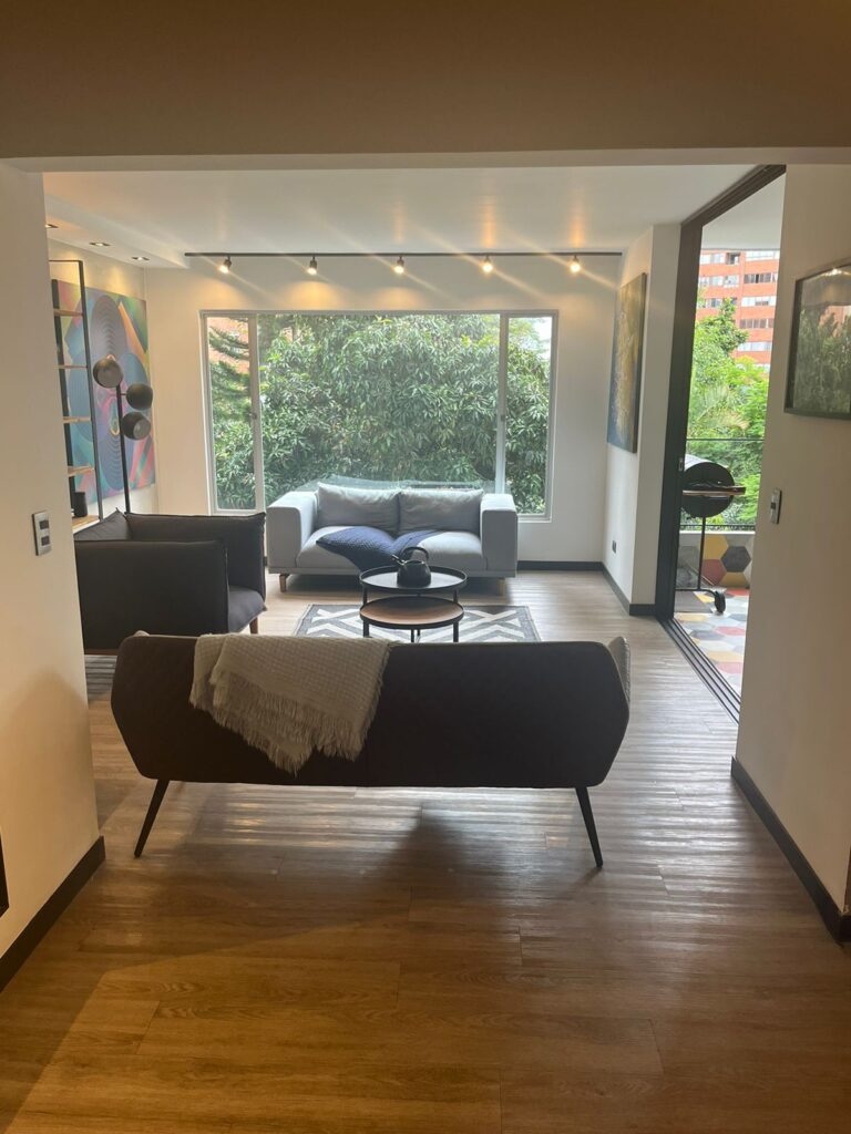 Colorful, Zen-Like, Totally Remodeled Modern El Poblado Condo in Lush Green Quiet Central Location
