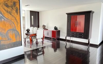 Centrally Located El Poblado Apartment With Unique Flooring, Chef’s Kitchen, Three Balconies & Pool