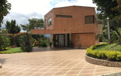 Gigantic, 6,135 Sq Ft Two-Level Envigado Home In Exclusive Community With Unique Interior Stonework, 2nd Floor Terrace & Breathtaking Views