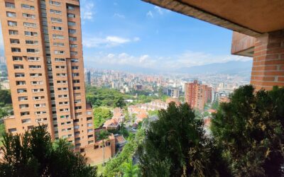 Two Level, 4,736 Sq Ft El Poblado 4 BR Remodeled Condo With Valley Views and Multiple Balconies