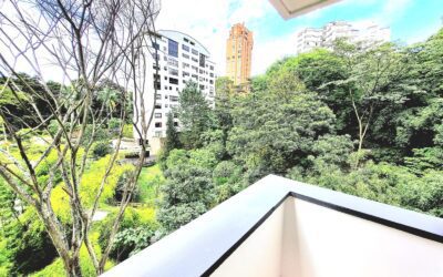 Low Cost Well Located Remodeled 3BR El Poblado Condo With Two Balconies, Green Views & Pool