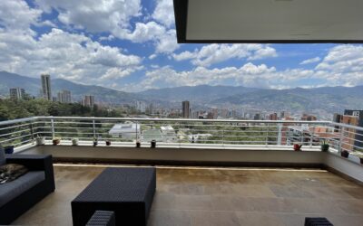 Well-Priced, Two Level El Poblado Apartment With Million Dollar Views, Two Balconies, and Complete Amenities