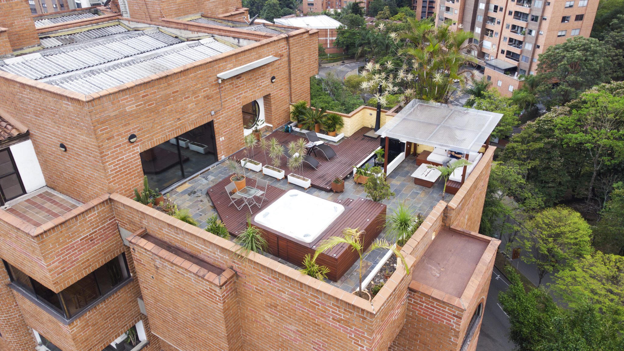Exclusive El Poblado Penthouse With Two Rooftop Terraces, 360 Degree City Views, Floor-To-Ceiling Windows, and More