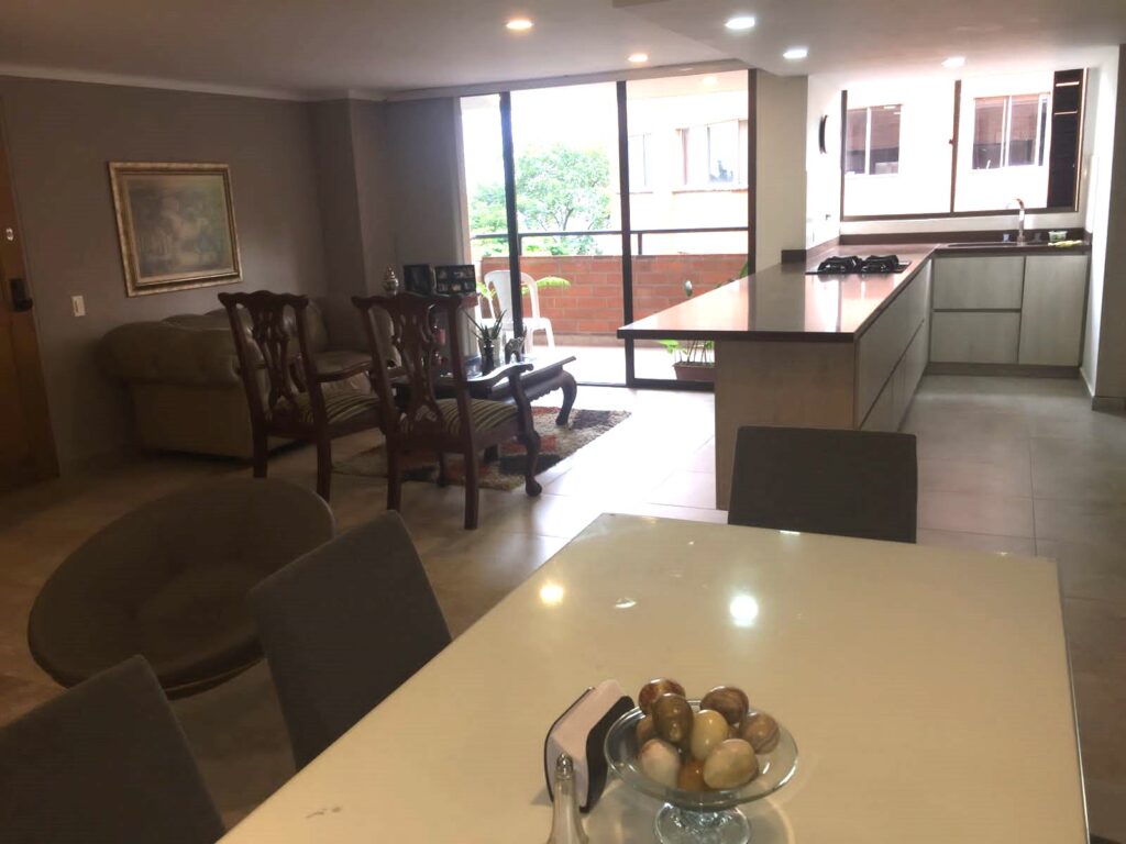 Open Concept Three Bedroom El Poblado Apartment In Quiet Area With Two Units Per Floor