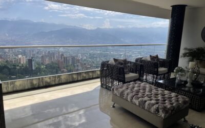 The Best Views in Medellin; Spectacular, Near-Penthouse 4BR El Poblado Apartment With Unbeatable Vistas and One Unit Per Floor
