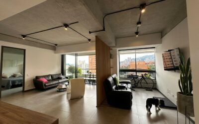 Well Located 2BR El Poblado Apartment – Industrial Style, Green Views, and Complete Amenities