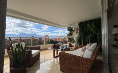 High-Floor, Luxurious 3BR El Poblado Apartment With Massive Balcony and Stunning Valley Views
