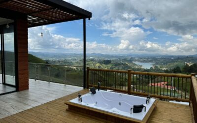 New, 2BR Short Term Rental Apartment Overlooking Lake Guatape With Stunning Views and Luxurious Jacuzzi