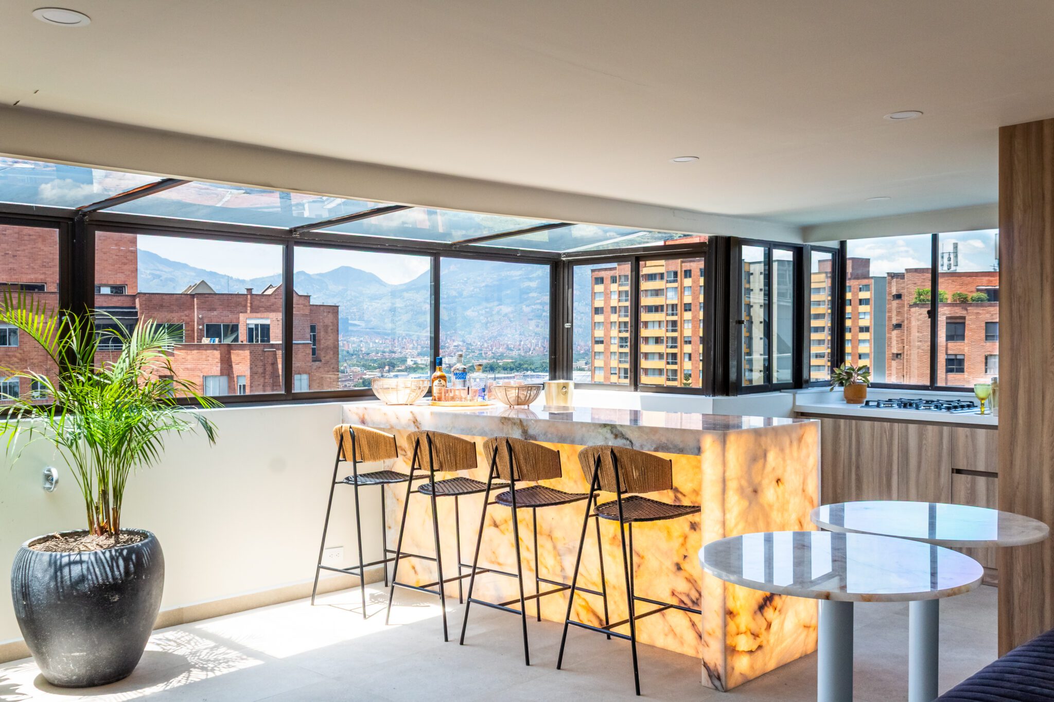 Ultra-Luxurious 3BR Penthouse with Private Rooftop Bar, Gym, and Jacuzzi in The Golden Mile of El Poblado