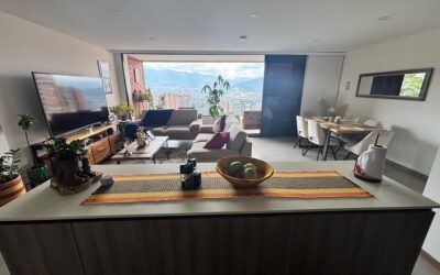 title Fairly New With Stunning Valley Views – 3BR Envigado Apartment with Low HOA Fees