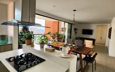 title Fairly New 2BR El Poblado Apartment With Mountain Views and Quick Access To Provenza Entertainment